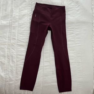 Burgundy Lululemon Leggings